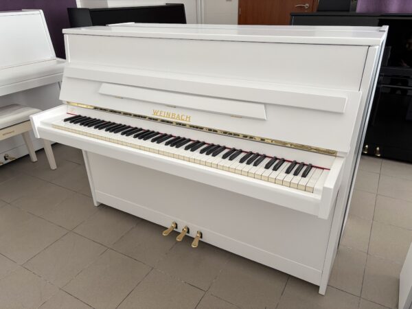 Bílé piano Weinbach / Petrof, bílé piano na prodej, bazar pian Plzeň 009PB